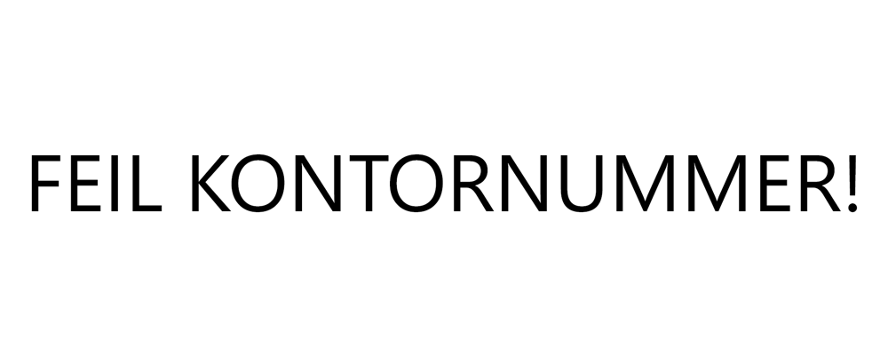 Feil Kontonummer Feil Kontonummer